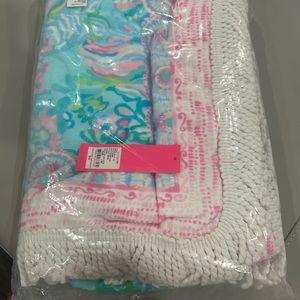 New very large and thick 60x60 Lilly Pulitzer beach blanket